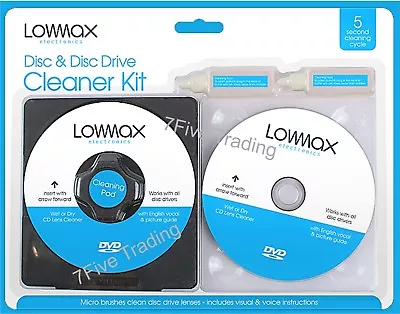 £3.19 • Buy Laser Lens Cleaner Cleaning Kit  PS3 XBOX One/360 BLU RAY DVD PLAYER CD DISC. N