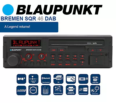 Blaupunkt Bremen SQR 46 DAB Retro Car Stereo With Bluetooth DAB USB & AUX Input • $812.90