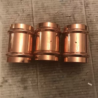 Lot Of 3 Stremline 78072 Propress Copper Coupling WStop Press X Press 2  X 2  • $42.50