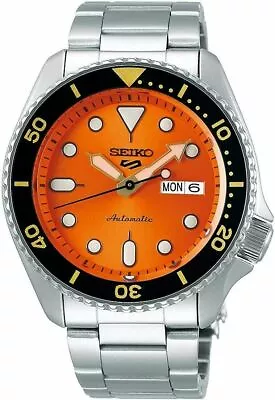 Seiko 5 Sports 24-Jewel Automatic Watch Stainless Steel- Orange  • $169.99