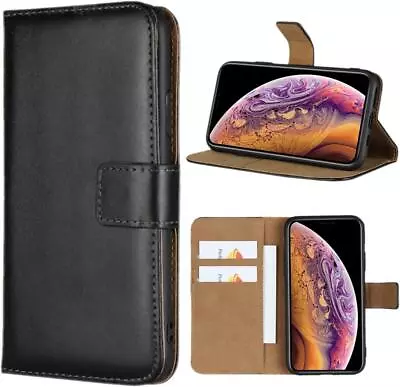 Cover For IPhone X Case For IPhone Xs Case Premium PU Leather -5.8''- Black • $43.45