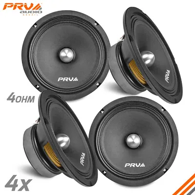 4x PRV Audio 8MR500-4 BULLET Car Audio 8  Midrange Speakers  4 Ohm 2000W Package • $219.64