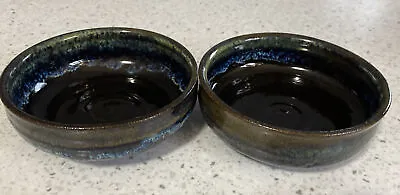 $29.99 • Buy Jud Tanja Studio Art Pottery 5.75” Soup Bowls Signed Set Of 2
