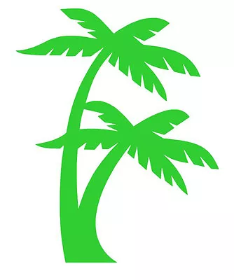 Palm Trees Vinyl Decal Sticker Beach Ocean  Choose Color • $1.34