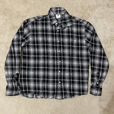 Richie Le Flannel Shirt Men Extra Large XL Black White Plaid Button Up Cotton • $30