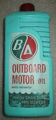 Vintage Ba British America Outboard Chain Saw Motor Oil Advertising Sign Red Cap • $14.60