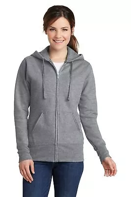 Port & Company Ladies Core Fleece Full-Zip Hooded Sweatshirt LPC78ZH XS-4XL • $27.46