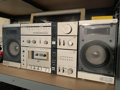 Ancien Poste Radio Cassette JVC Portable PC W 100/Hifi Son