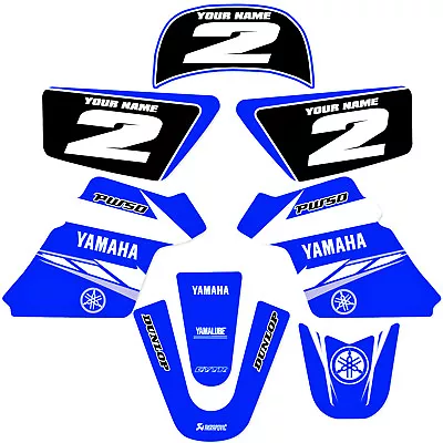 YAMAHA PW 50 PW50  GRAPHICS KIT DECALS DECO Fits Years 1990 - 2022  Blue  • $49.99