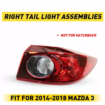 Right Passenger Side Rear Tail Light Brake Lamp Taillamp For 2014-2018 Mazda 3 • $52.24
