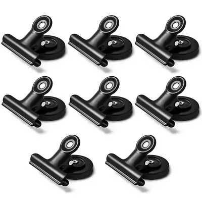 10 Pack Black Magnetic Clips For Whiteboard Office Kitchen And Refrigerator • $8.33