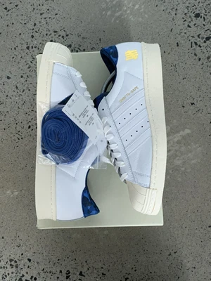 $330 • Buy Bape X Undefeated Adidas Superstar 80's White Blue US10 BRAND NEW