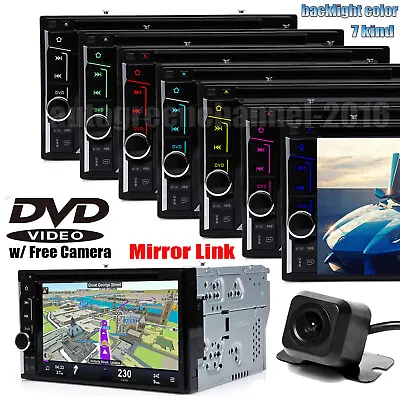 $96.90 • Buy Car Stereo Radio Mirror Link For DVD Player 2DIN Wifi Bluetooth USB IOS Android