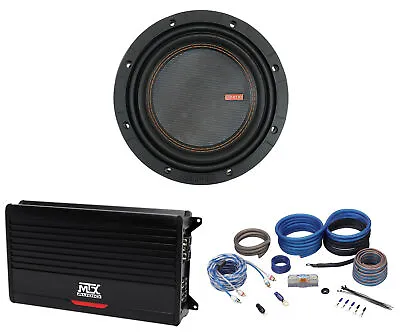 Memphis Audio MOJO MJM812 8  Car Subwoofer Sub+MTX THUNDER1000.1 Mono Amplifier • $429.90