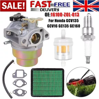 For Honda GCV135 GCV160 GC135 GC160 Engine Lawnmower Carburettor Air Filter Kits • £12