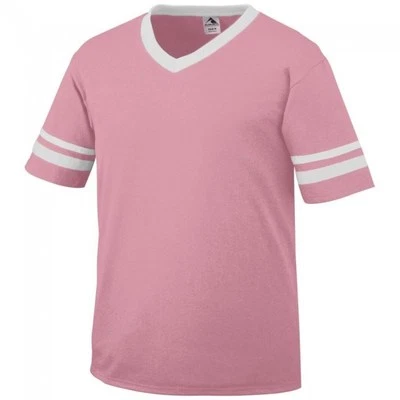 $11.95 • Buy Augusta V-Neck Baseball Jersey Striped Sleeves S-XL 2XL Tee Team Sport Mens 360