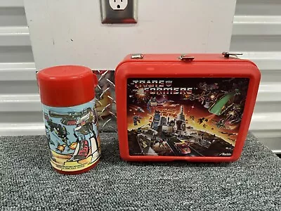 Vintage Plastic Transformers Lunchbox With Thermos ! • $29.99