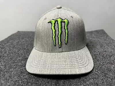 Monster Energy Authentic FlexFit Athlete Only Hat Grey New! • $40