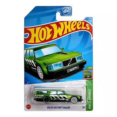 HOT WHEELS Volvo 240 Drift Wagon HW Slammed Green Station Wagon Car HKJ07 2023 • $2.79