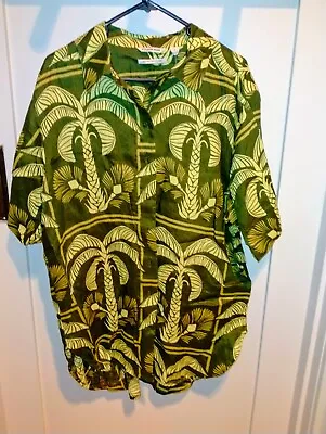 $30 • Buy Country Road Print Linen Palm Shirt.Size 10. BNWT