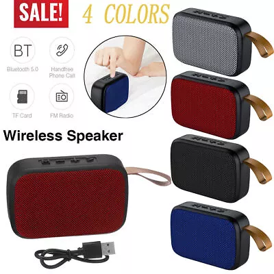 Wireless Mini Bluetooth Speaker Waterproof Outdoor Stereo Bass USB/TF/FM Radio • $7.49