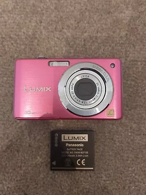 Panasonic Digital Camera Lumix DMC-FS7 10.1MP Pink- LENS COVER NOT OPENING ERROR • £19.99