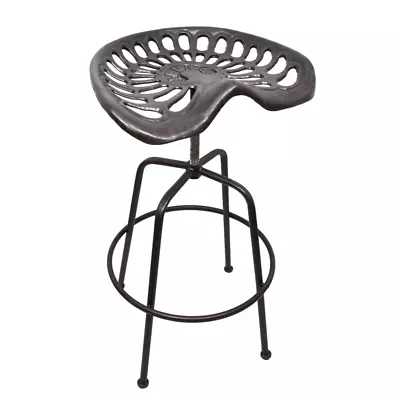 $236.99 • Buy 85cm Antique Metal Rustic Tractor Bar Seat Stool Height Adjustable Cast Iron