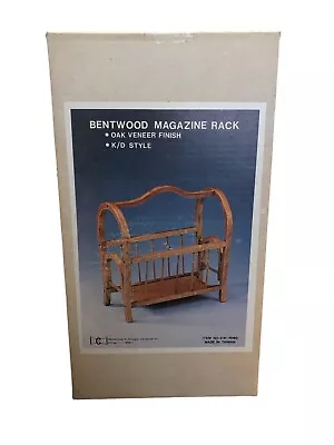 New In Sealed Box Bentwood Magazine Rack Oak Veneer Finish Vintage • $29.97