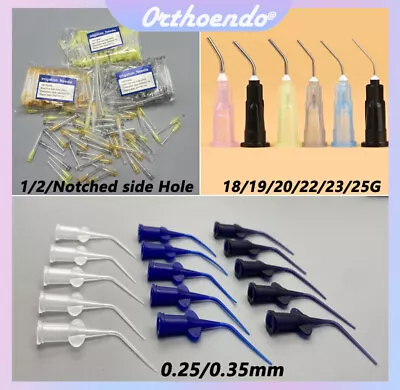 100pc Disposable Dental Irrigation Needle Tip Syringe Tips 18/19/20/22/25/27/30G • $3.82