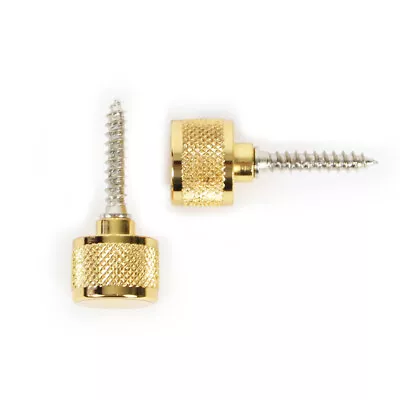 Gretsch Knurled Strap Retainer Knobs In Gold With Mounting Hardware • $18.99