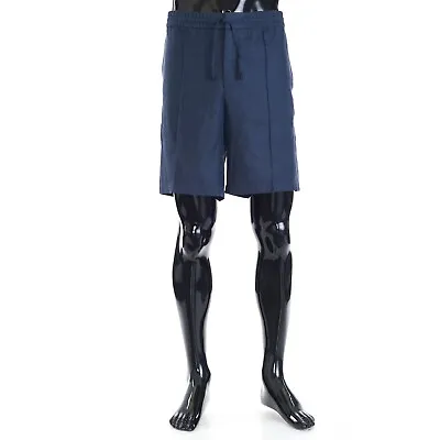 BRIONI 1050$ Blue Sidney Bermuda Trousers Shorts - Linen Wool & Silk Blend • $630