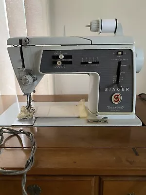 Vintage 1960's Singer Sewing Machine 404 With Fold-Out Cabinet Table • $499.98