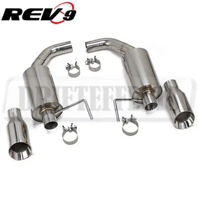 FlowMaxx Stainless Axle-Back Exhaust System For Ford Mustang 2.3: EcoBoost/3.7  • $299