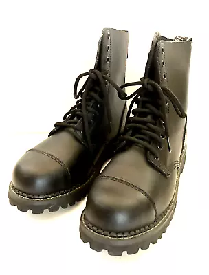 Grinders Stag CS Black Safety Steel Toe Cap Military Punk Boots Unisex Men's 7 • $75