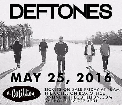 $15.61 • Buy DEFTONES 2016 WICHITA CONCERT TOUR POSTER-Alt/Art Metal, Experimental Rock Music