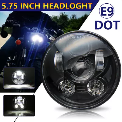 Brightest DOT 120W 5-3/4  5.75 LED Projector Headlight Hi/Lo Beam For Motorcycle • $24.81