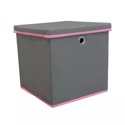 Foldable Storage Boxes With Lid Collapsible  Home Clothes Organizer Fabric Cube • £21.99