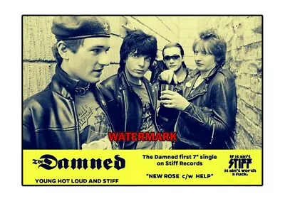 The Damned - A2 Poster Print - New Rose - Punk Rock • £17.50