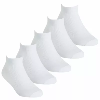 £5.25 • Buy Boys Girls Kids Trainer Socks 5 Or 10 Pairs Cotton Rich Sports Sneaker Liner