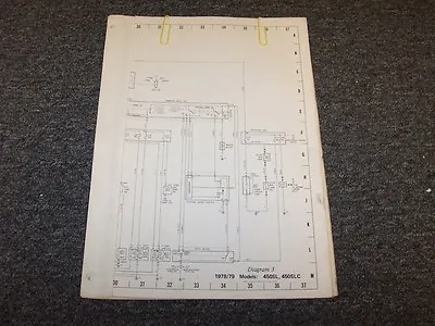 1978-1979 Mercedes Benz 450SL & 450SLC Original Electrical Wiring Diagram Manual • $167.36