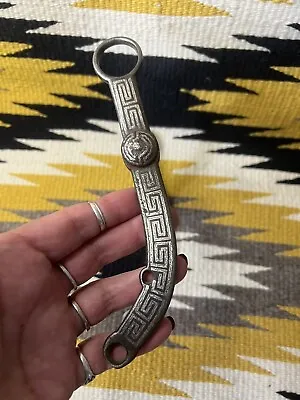 Vintage Antique Handmade Forged Iron Mexican Horse Bit Inlaid Silver Small Pony • $130