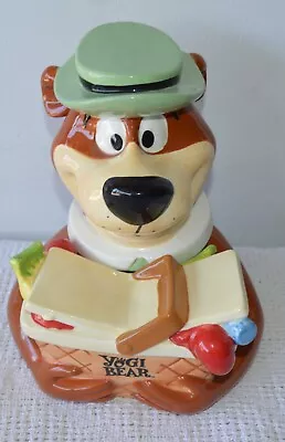 Vintage Yogi Bear Holding Picnic Basket Cookie Jar/canister  #22605 • $127.50