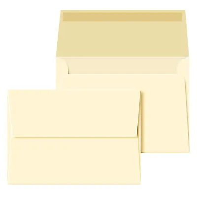 Cream A7 Envelopes 5 1/4  X 7 1/4  Gummed Flap 28lb Bond (105gsm) 250 Qty • $54.99