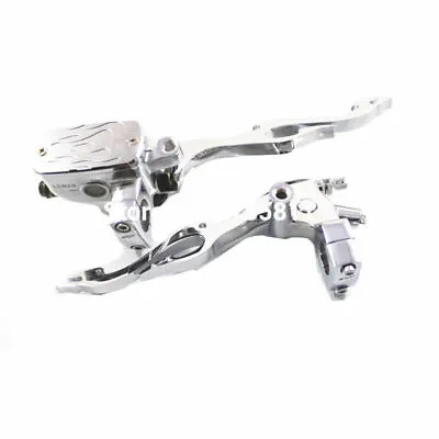 Motorcycle 1  Handlebar Flame Reservoir Brake Clutch Levers For Harley Touring • $67.19