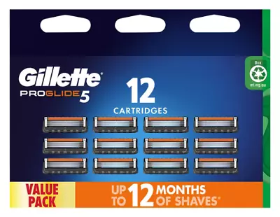 Genuine Gillette Proglide5 Value Pack 12 Shaving Blades Cartridges • $43.95