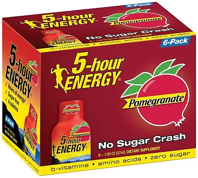 5 Hour Energy Drink Shot Pomegranate 6 Count • $17.65