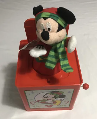 Mickey Mouse Christmas Jack In The Box - MUSICAL TOY GEMMY 2019 - Used • $21.70