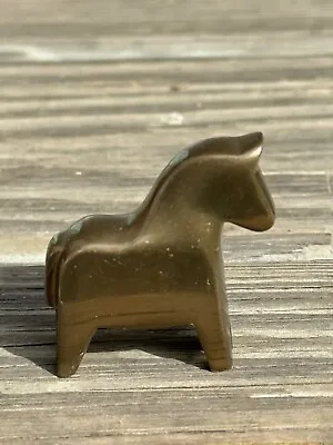 Vintage Lotta Horn By Rejmyre Brass Signed Swedish Mcm Art Deco Dala Horse • $59.99