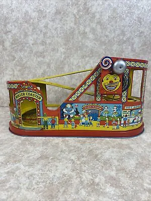 Vintage J. Chein #275 Tin Litho Wind Up Roller Coaster No Cars *Read Description • $200