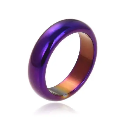 Purple Hematite Ring Non Magnetic Anxiety Balance Circulation Blood UK • £3.49